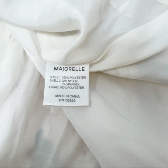 MAJORELLE REVOLVE Women’s SCOUT Bell Sleeve Dress WHITE ZINNIA Tulle Details S - Picture 6 of 7